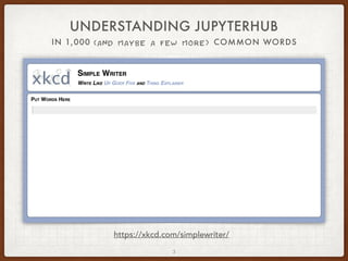 JupyterHub - A "Thing Explainer" Overview