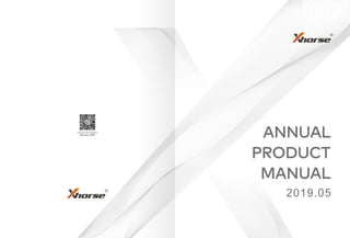 ANNUAL
PRODUCT
MANUAL
2019.05
 