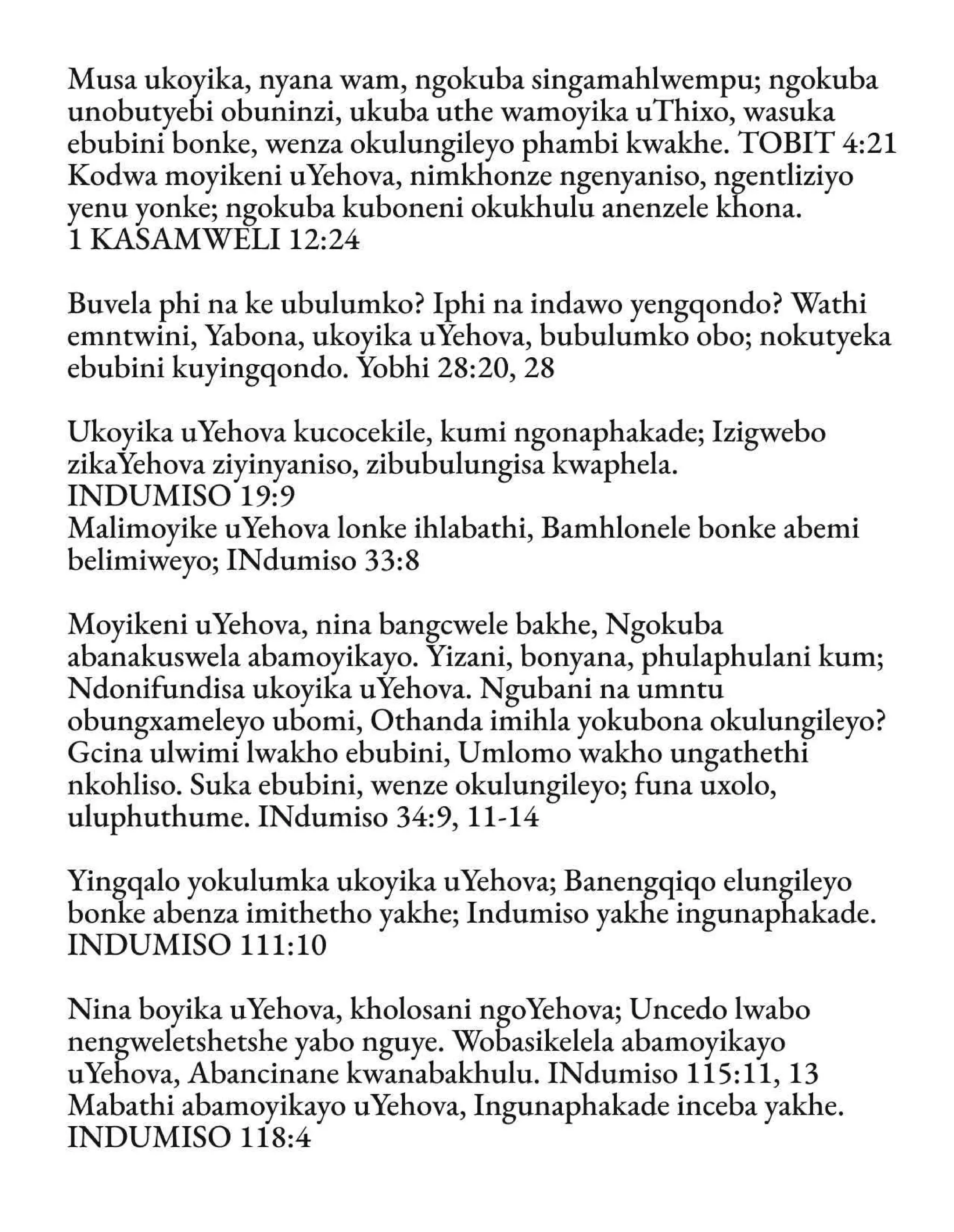 Xhosa The Fear Of The LORD Tract pdf Xhosa The Fear Of The LORD Tract pdf