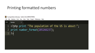 Printing formatted numbers