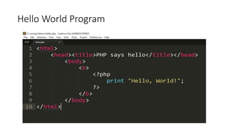 Hello World Program