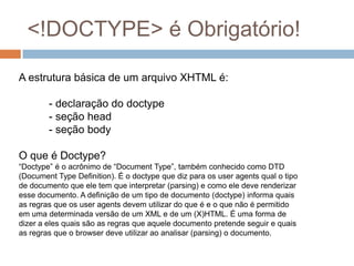  as tags devem ser escritas em lowercase