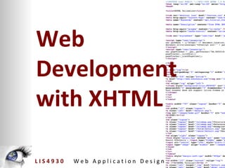 Web Development with XHTML 
