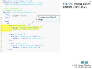Fig. 4.6  |  Images as link anchors (Part 1 of 2). Creates a hyperlinked image 