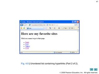 Fig. 4.8  |  Unordered list containing hyperlinks (Part 2 of 2). 