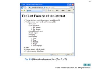 Fig. 4.9  |  Nested and ordered lists (Part 3 of 3). 