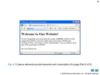 Fig. 4.15   |  meta  elements provide keywords and a description of a page (Part 2 of 2). 