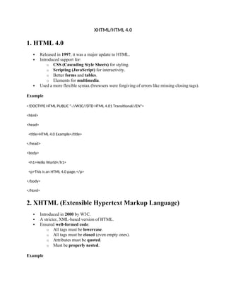 Introduction to XHTML / HTML 4.0 .docx