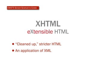 Intro to XHTML/CSS | PPT