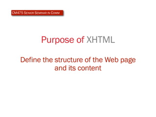 Intro to XHTML/CSS | PPT