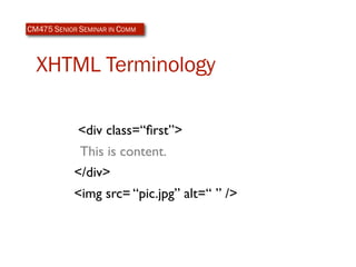 Intro to XHTML/CSS | PPT