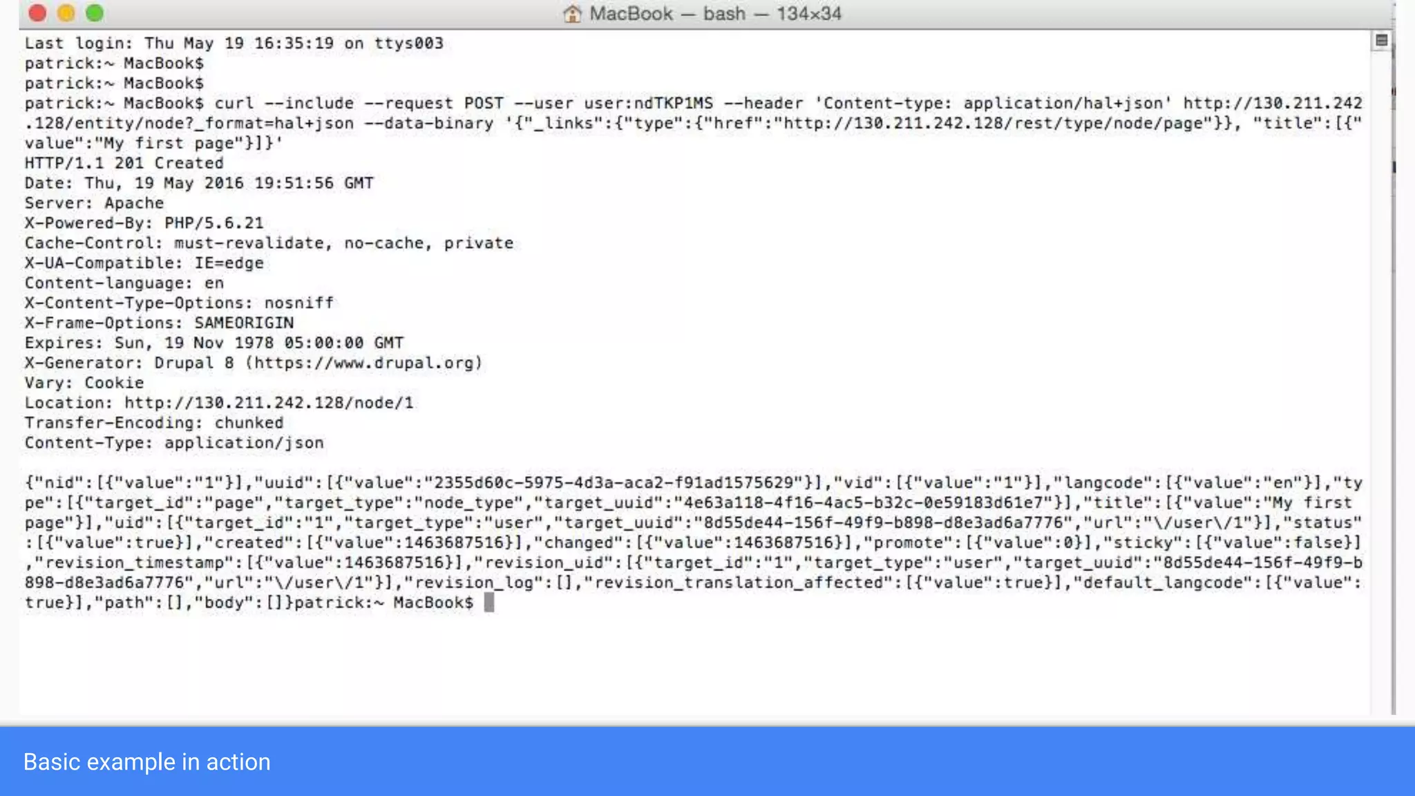 Basic example in action 