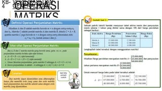 OPERASI
MATRIKS
KB-
4
VERIFIKASI DAN
GENERALISASI
 