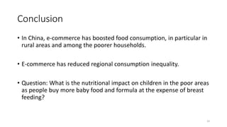 Does e-commerce Increase Food Consumption in Rural Areas? Evidence from China