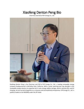 Xiaofeng Denton Peng Bio & Work Experience.pdf