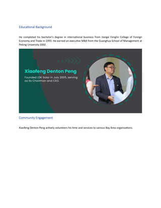 Xiaofeng Denton Peng Bio & Work Experience.pdf