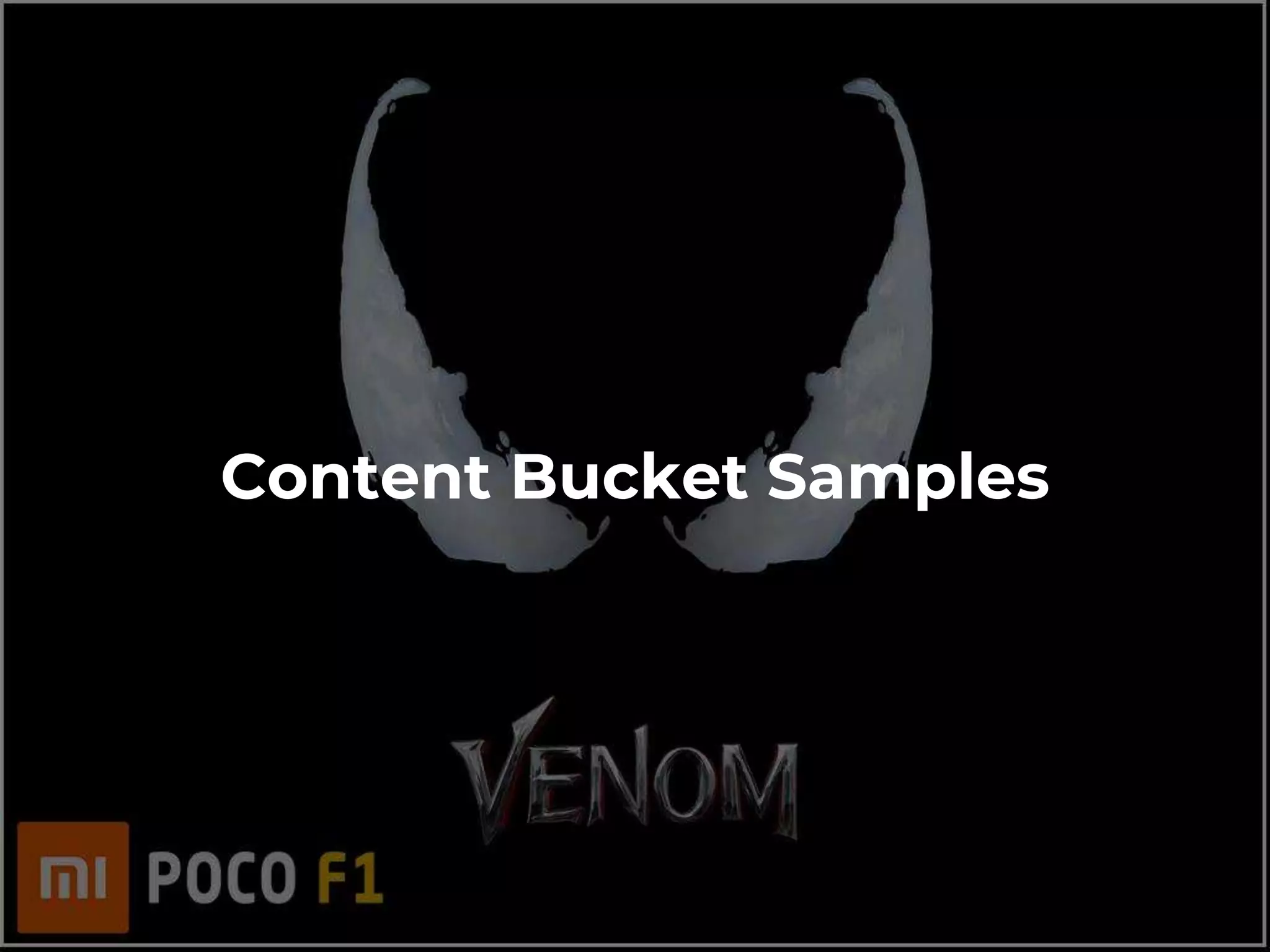 Content Bucket Samples
 