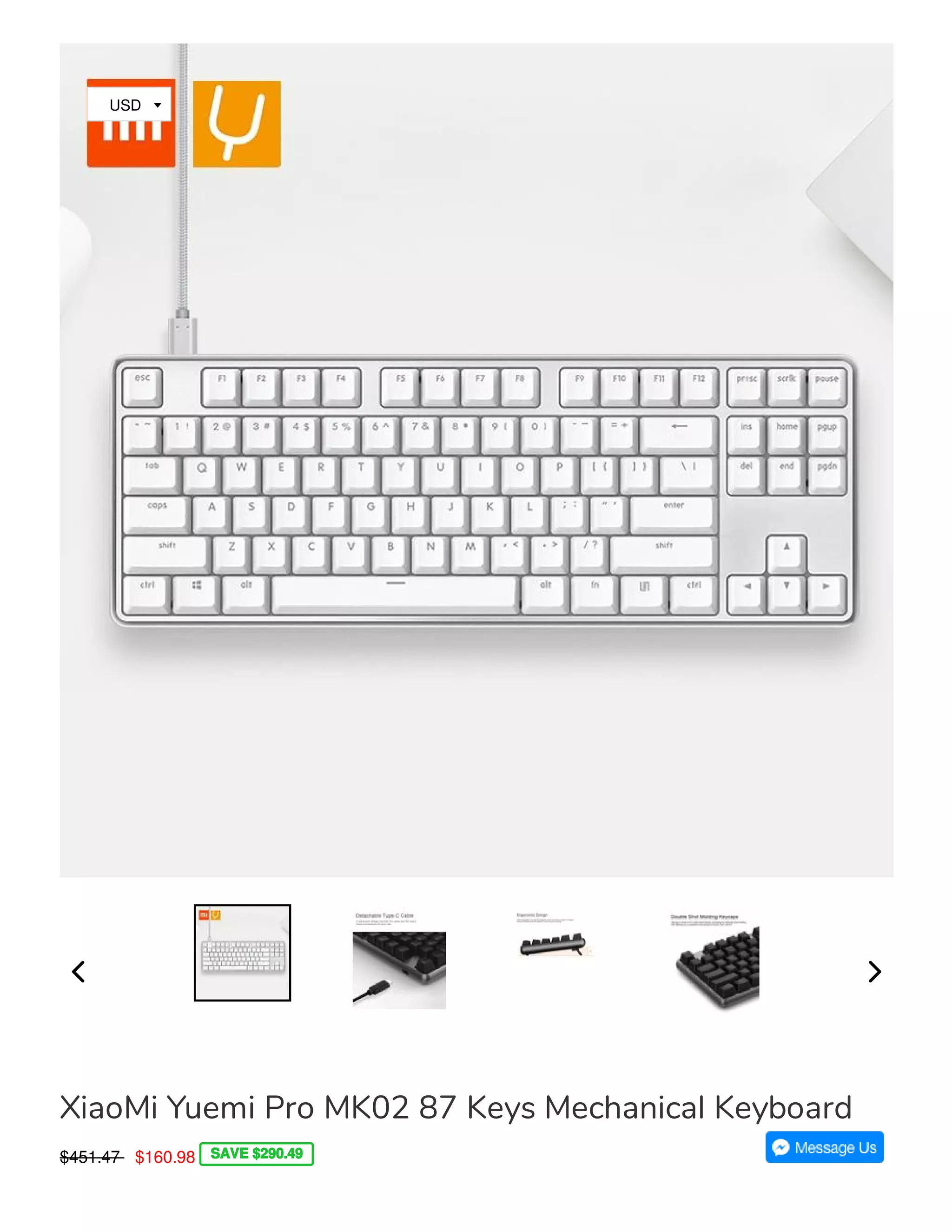 XiaoMi Yuemi Pro MK02 87 Keys Mechanical Keyboard | PDF