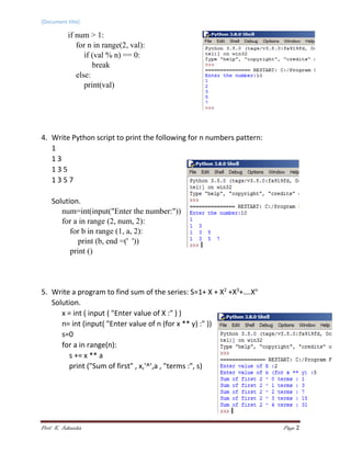 Xi CBSE Computer Science lab programs | PDF