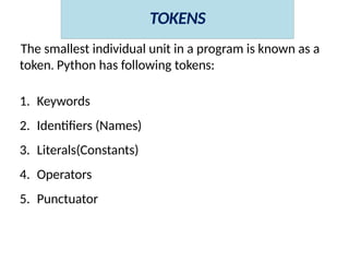XICSPYTHONCHARACTERSETTOKENSBY_MRNADEEM.pptx