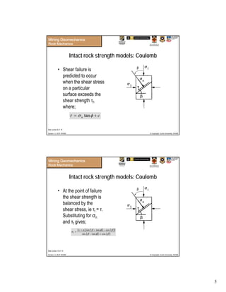 Rock mass behavior in intact rock strength | PDF