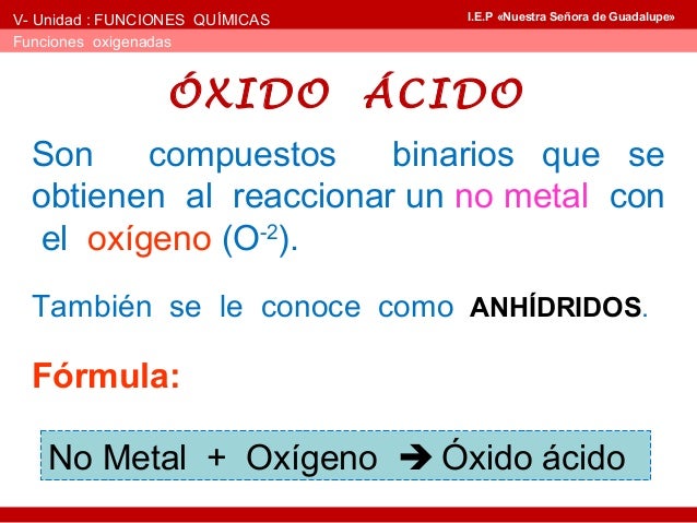 óXido ácido