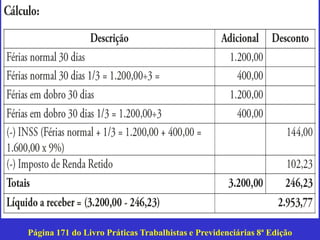 Página 171 do Livro Práticas Trabalhistas e Previdenciárias 8ª Edição
 