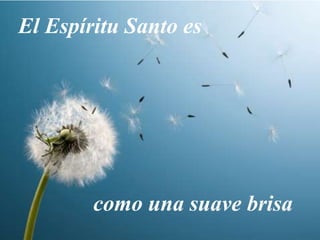 El Espíritu Santo es
como una suave brisa
 