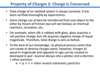 Single Isolated Charges Examples Comprehensive Physics Lecture on Electric Charges, Coulomb's Law, and ...