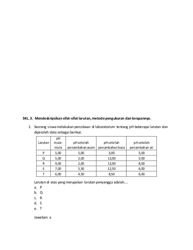 2019 SKL Kimia dan contoh  soal  serta  pembahasannya 