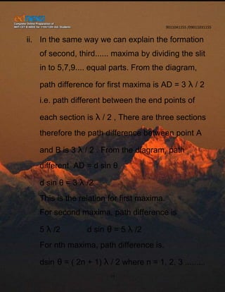 Notes for 12th Physics - Interference and Diffraction | DOCX