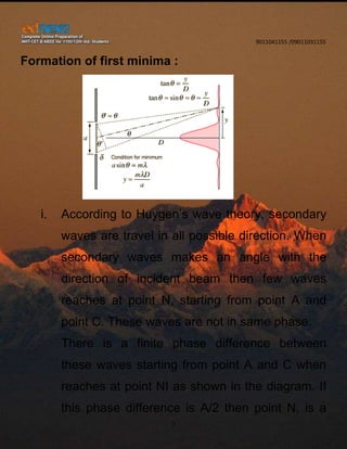 Notes for 12th Physics - Interference and Diffraction | DOCX
