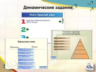 Динамические задания
 
