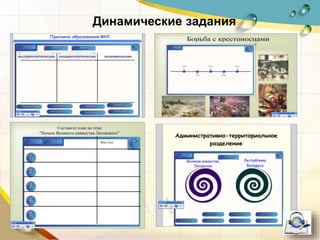 Динамические задания
 