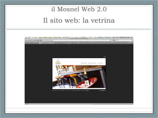 il Mosnel Web 2.0 Il sito web: la vetrina 