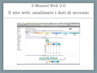 il Mosnel Web 2.0 Il sito web: analizzare i dati di accesso 