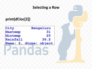 XII IP Ch 2 Python Pandas - II DataFrame.pdf
