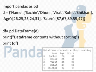 XII IP Ch 2 Python Pandas - II DataFrame.pdf