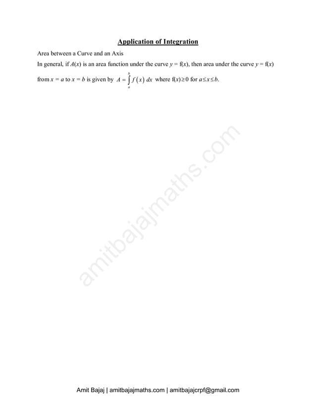 Xii Maths Formulas Pdf