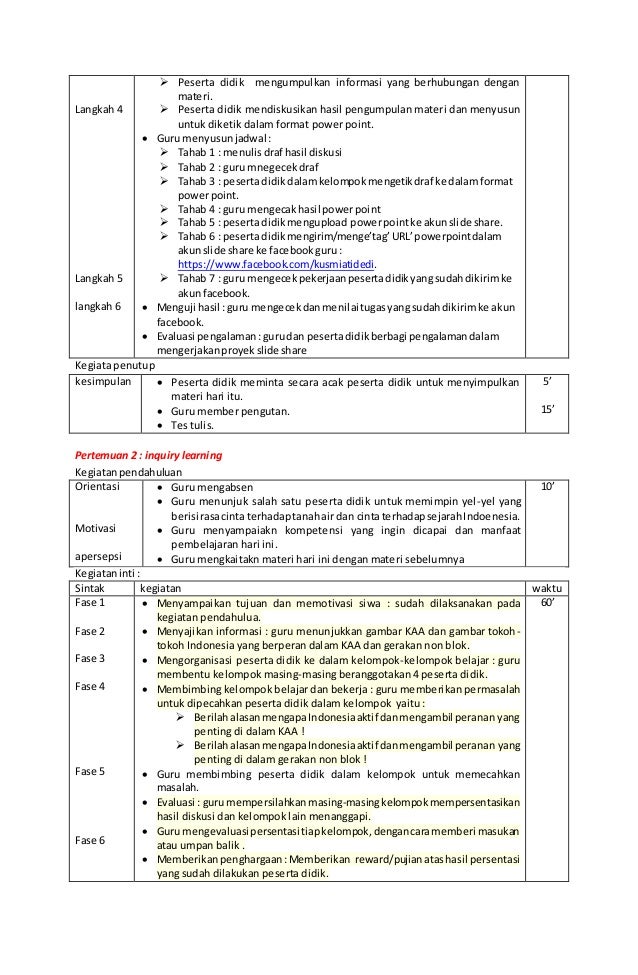Rpp Sejarah Indonesia Kelas Xii Semester Genap