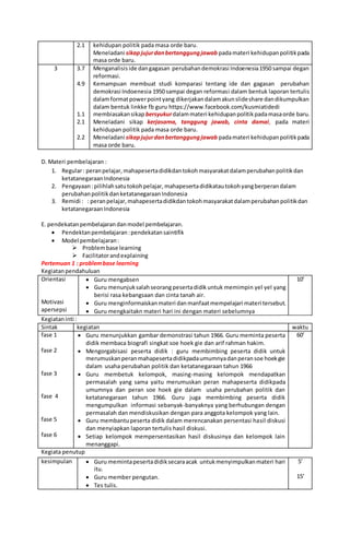 RPP sejarah Indonesia Klas XII