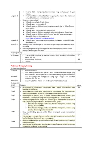 RPP sejarah Indonesia Klas XII
