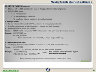 CBSE XII Database Concepts And MySQL Presentation | PDF