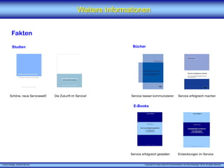 X [iks] Umfrage „Kontext-Service"
Weitere Informationen
Fakten
Studien
Die Zukunft im Service!Schöne, neue Servicewelt! Service besser kommunizieren Service erfolgreich machen
Service erfolgreich gestalten Entwicklungen im Service
Bücher
E-Books
Copyright © X [iks] Institut für Kommunikation und ServiceDesign 2018. All rights reserved.
 