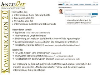  Sehr aussagekräftiges Profil einstellbar