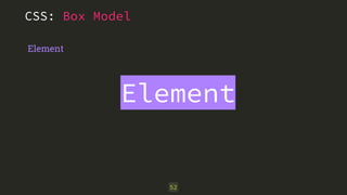 CSS: Box Model 
Element 
52 
Element 
 