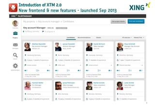 Introduction of XTM 2.0

New frontend & new features - launched Sep 2013

6

 