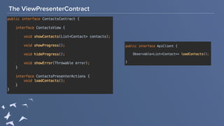 The ViewPresenterContract
 