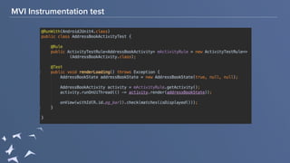 MVI Instrumentation test
 
