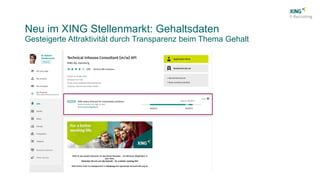 Neu im XING Stellenmarkt: Gehaltsdaten
Gesteigerte Attraktivität durch Transparenz beim Thema Gehalt
 